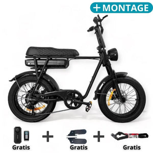 EB2 Fatbike Schwarz + Alarmsystem + Kostenlose Montage